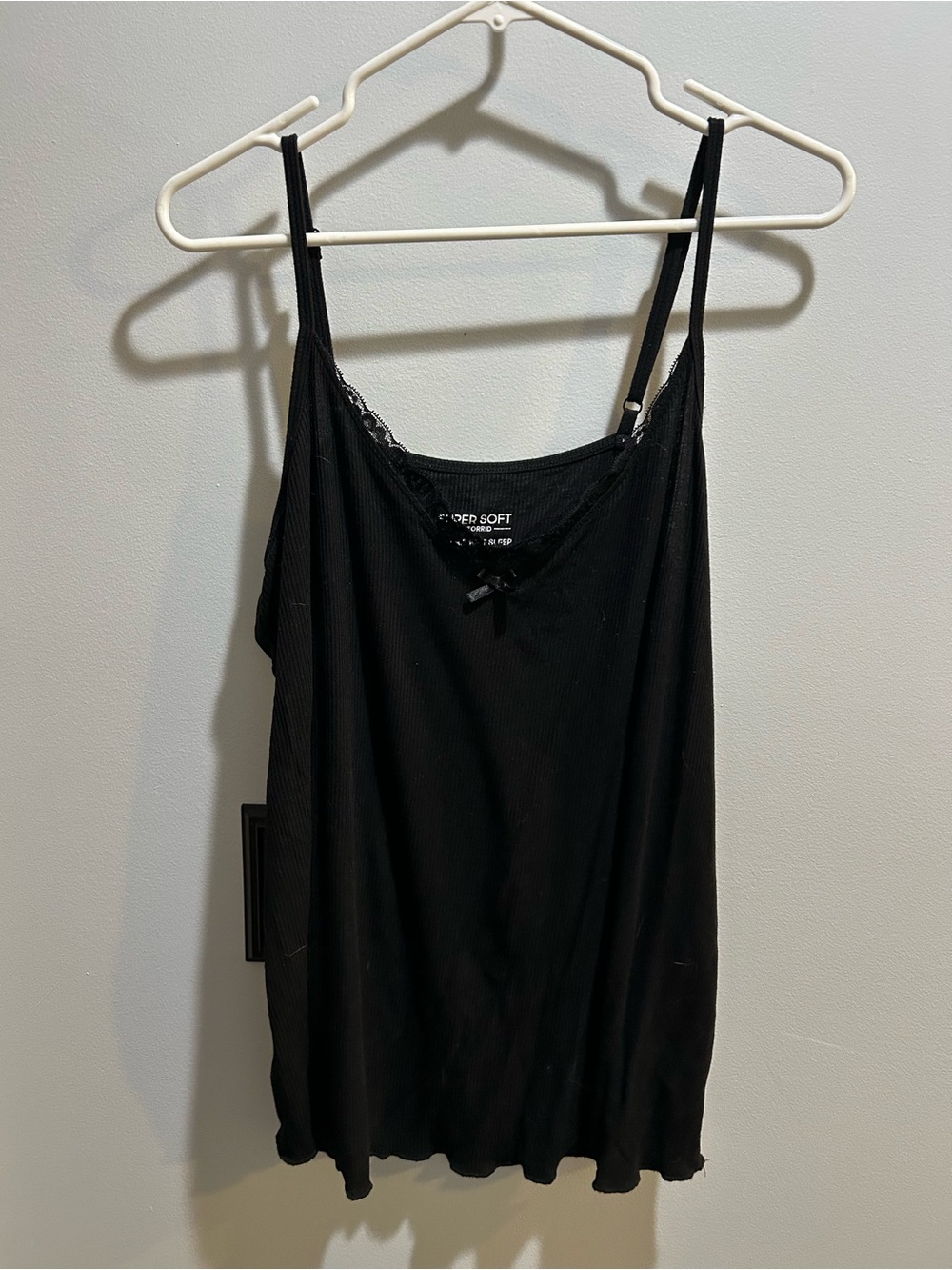 Torrid Black Ribbed Cami Sleep top